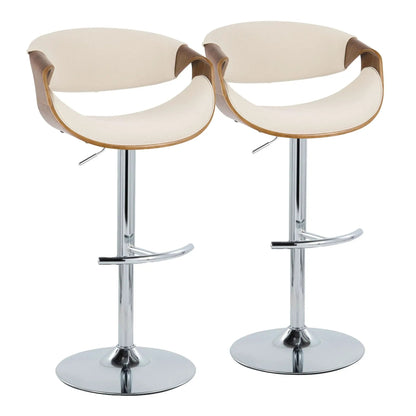 Curvo Mid Century Barstool with Swivel Seat