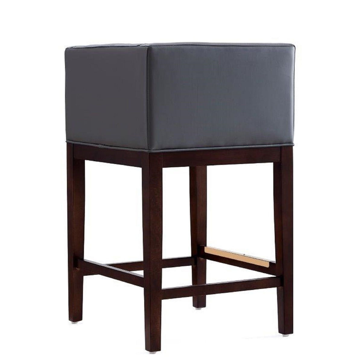 Counter height stool with upholstered gray seat and beech wood frame in multiple colors on Tampa Home & Garden Store