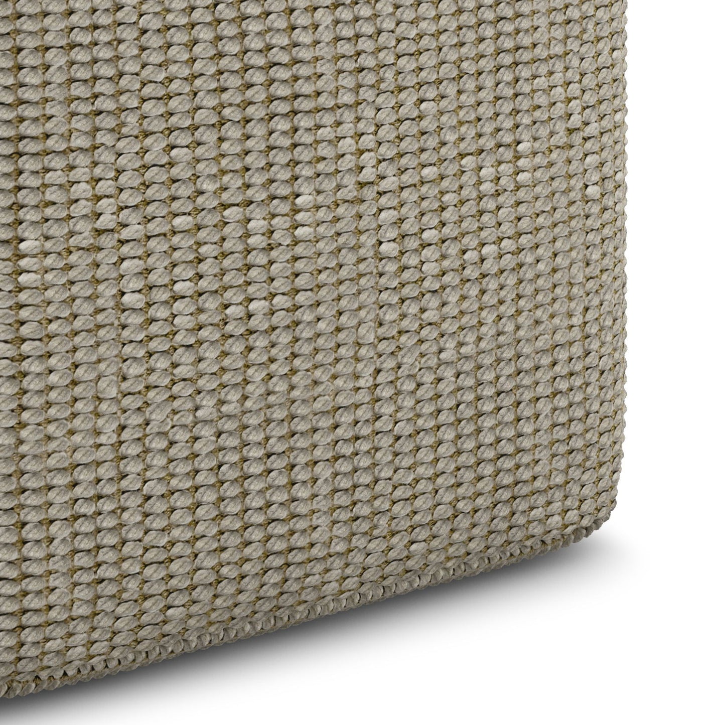 Zelma Woven Outdoor and Indoor Pouf Cream