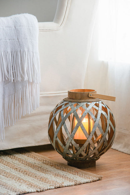 Vintage Glass Lantern For Indoor and Outdoor