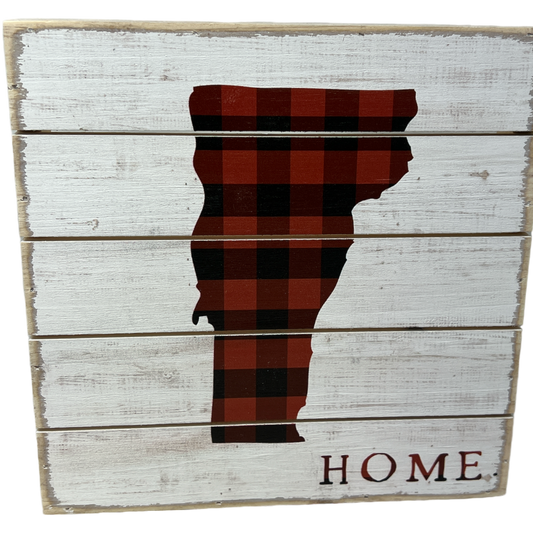 Perfect Pallet Petite Sign  - Buffalo Plaid Vermont