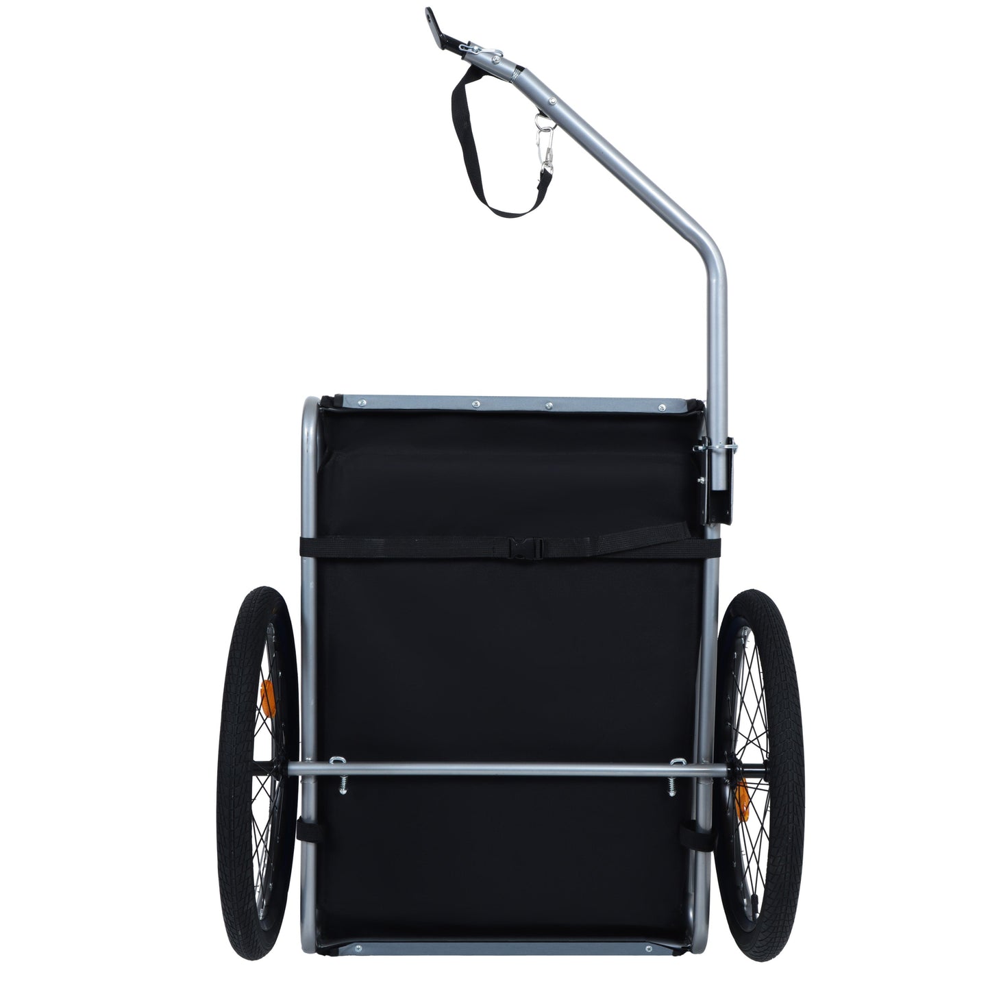 Large folding dog bike trailer 66lb capacity by HouseOfZazla, black carrier with silver aluminum frame on Tampa Home & Garden Store
