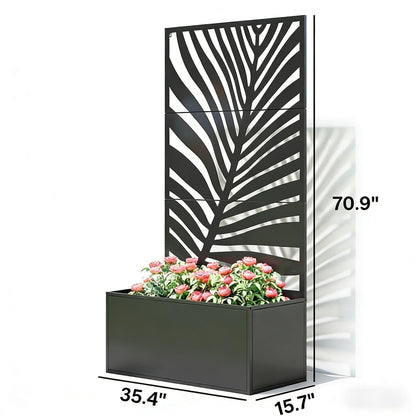 Outdoor Raised Garden Bed and Privacy Screen