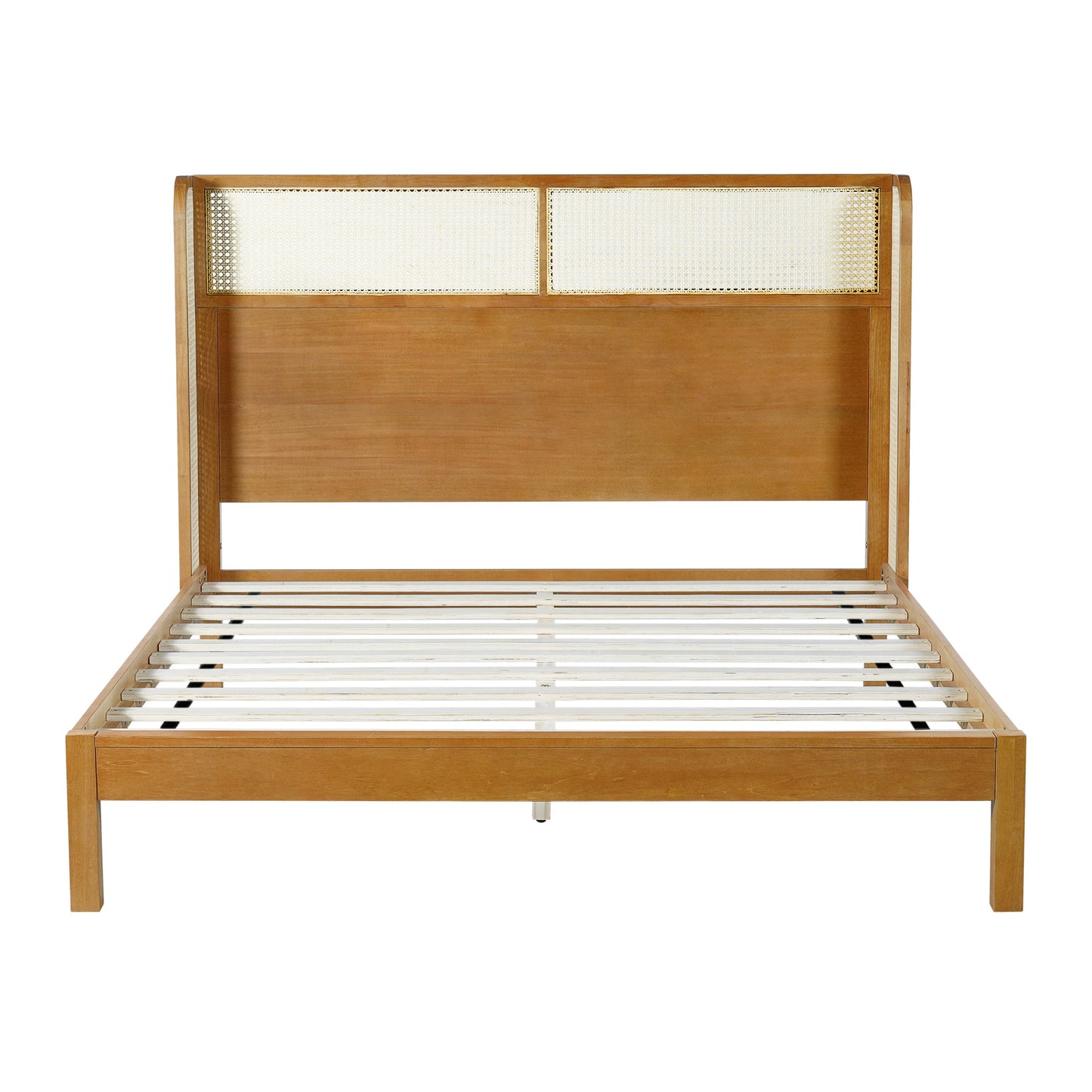 Premium Queen Rubber Wood Bed Frame and Headboard