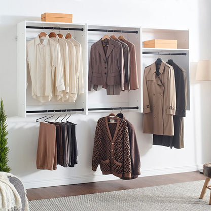 Wardrobe system wall-mounted white wood closet units with modular design by HouseOfZazla on Tampa Home & Garden Store