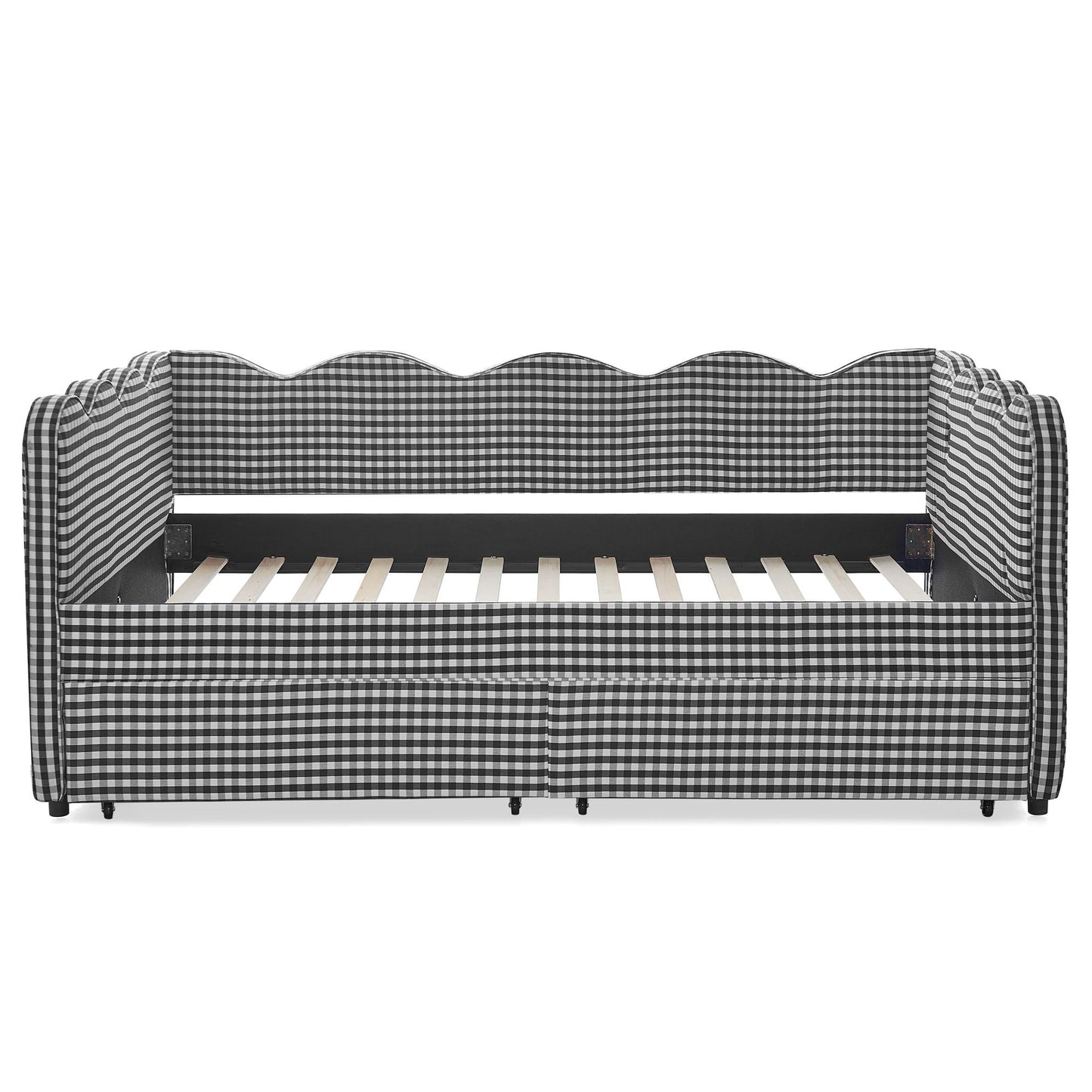 Gingham Daybed With Usb Port And The Wave Shape