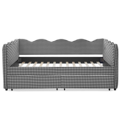 Gingham Daybed With Usb Port And The Wave Shape