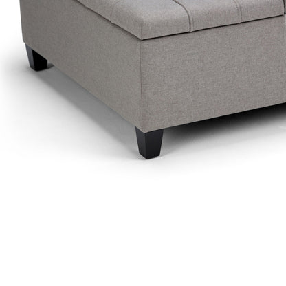Harrison Tufted Lift Top Storage Ottoman, gray fabric, HouseOfZazla storage ottoman on Tampa Home & Garden Store