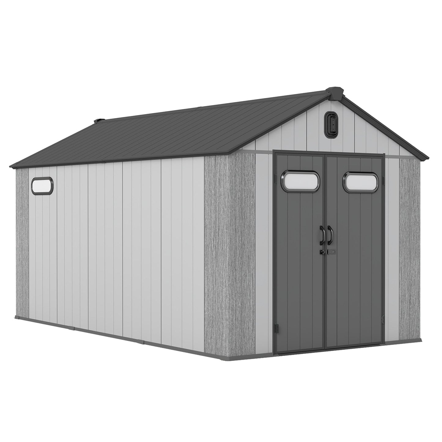 8x16ft Resin Outdoor Storage Shed and Carpet