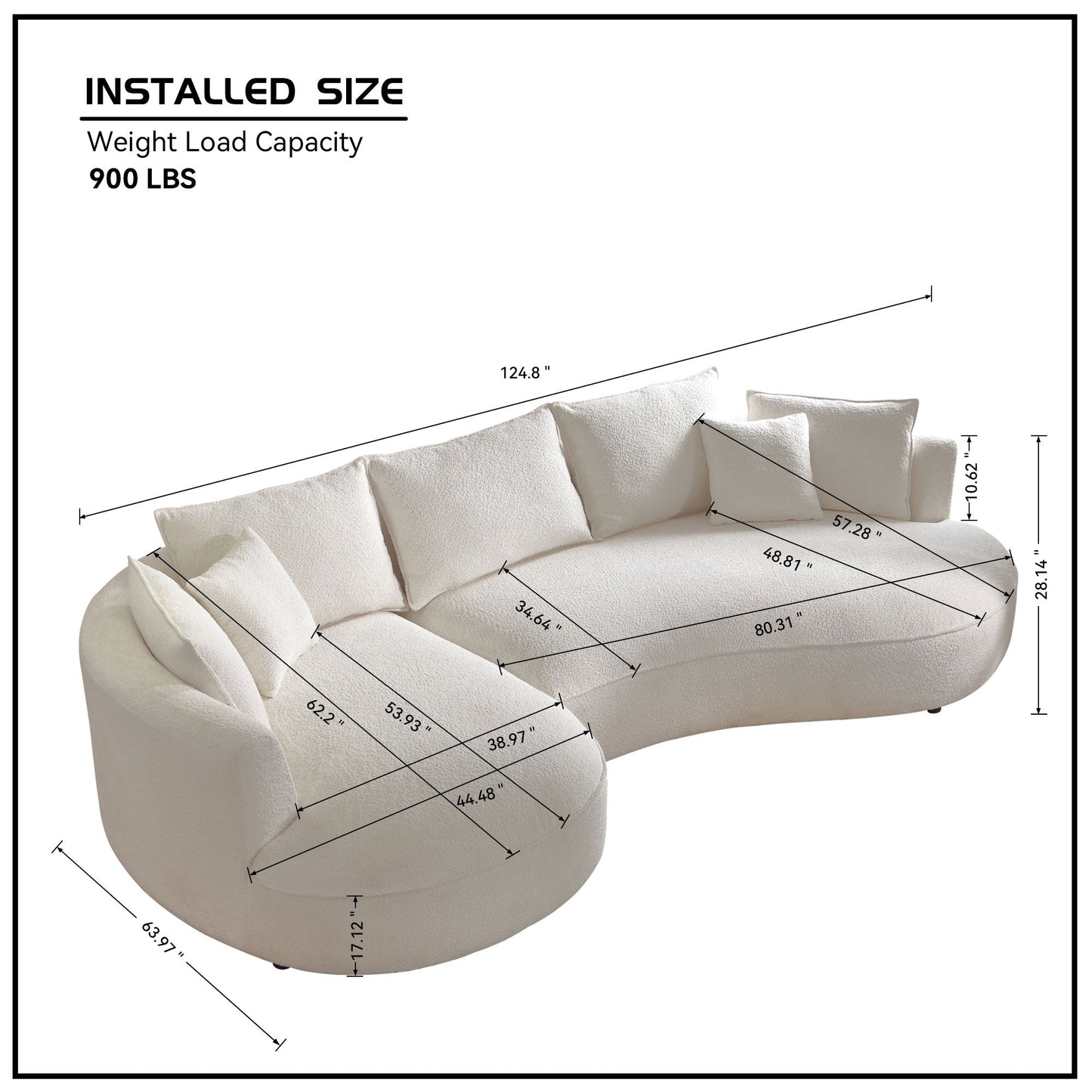 Cloud Shaped Beige Sofa and Comfort Seats