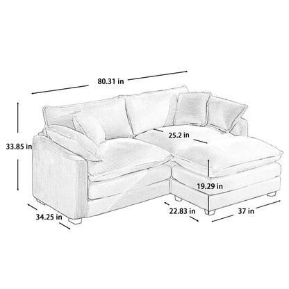 3 Piece Living Room Set modular sofa with ottoman in neutral fabric Unique Piece Furniture on Tampa Home & Garden Store