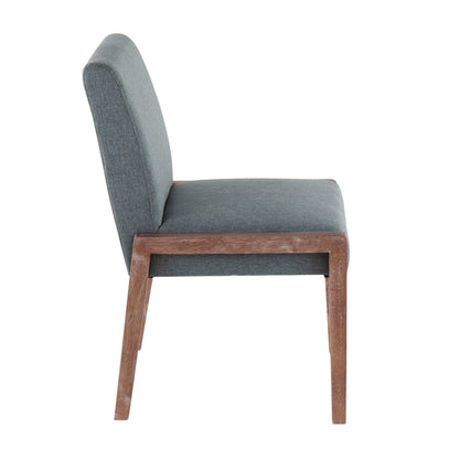 Contemporary chair set of 2 with foam-padded blue-gray upholstery by HouseOfZazla on Tampa Home & Garden Store