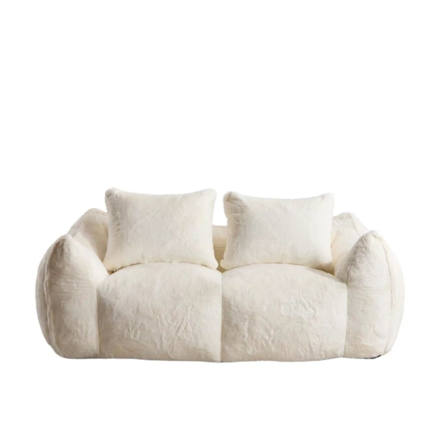 Giant Bean Bag Couch and Fluffy Loveseat