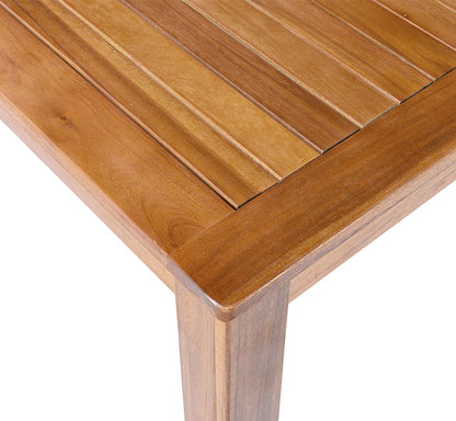 TOPMAX Patio 5pc wooden dining table set with warm brown slatted top and sturdy square leg on Tampa Home & Garden Store