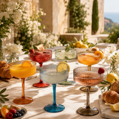 Set of 6 Unbreakable Acrylic Champagne Coupes
