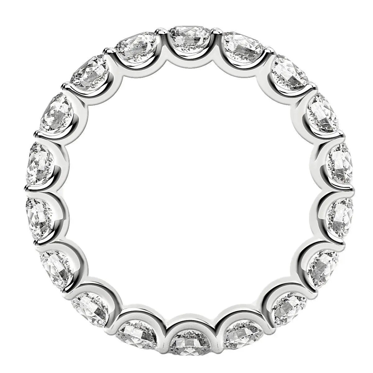 Eternity ring in 14k white gold with a continuous row of marquise-cut diamonds around the band on Tampa Home & Garden Store