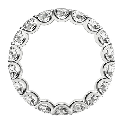 Eternity ring in 14k white gold with a continuous row of marquise-cut diamonds around the band on Tampa Home & Garden Store