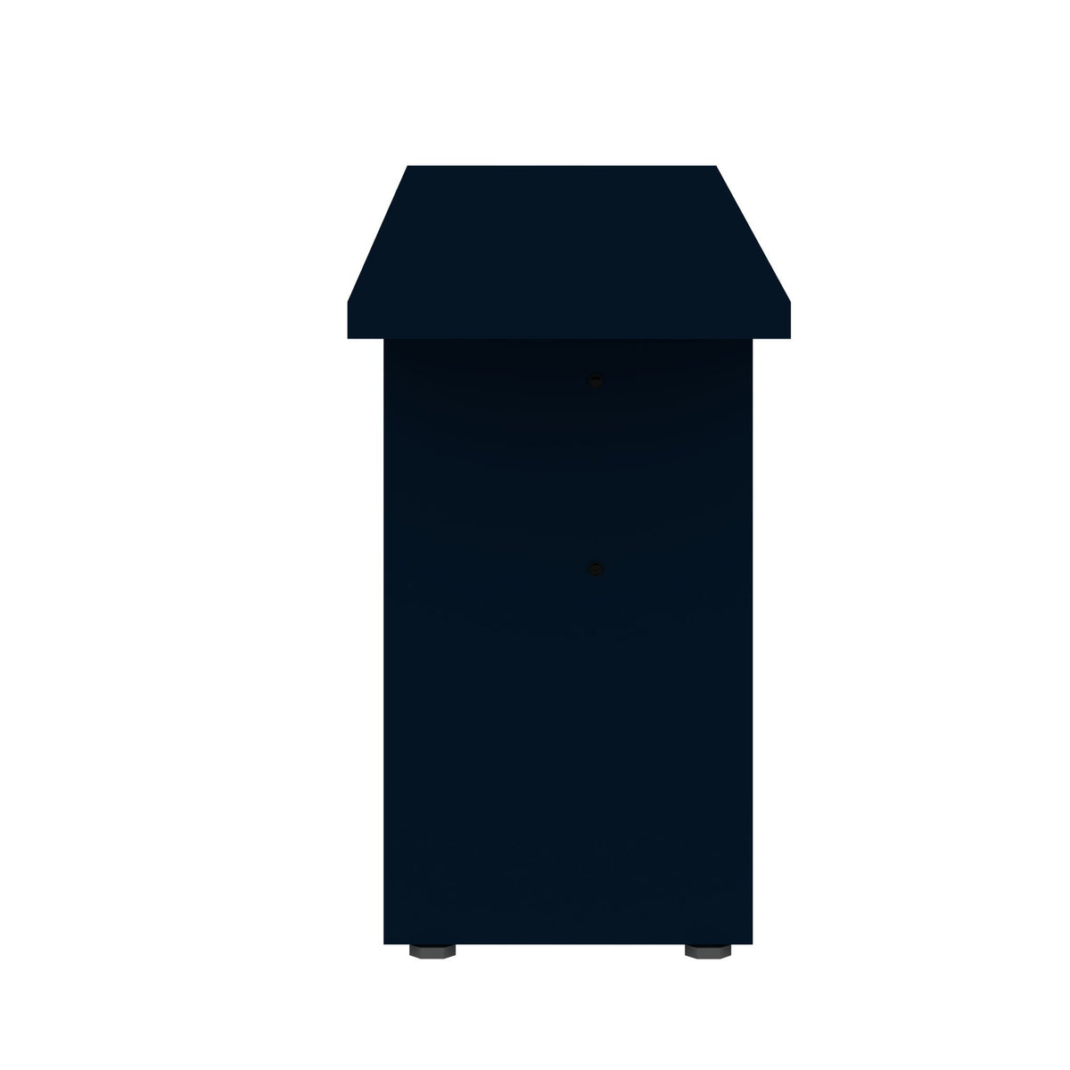 Nomad Dining Bench for 2 in navy blue with sturdy wood construction on Tampa Home & Garden Store