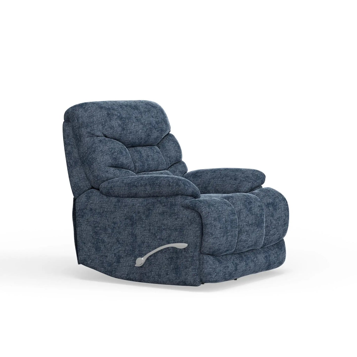 Swivel Glider Recliner blue-gray textured fabric with side lever by Unique Piece Furniture on Tampa Home & Garden Store