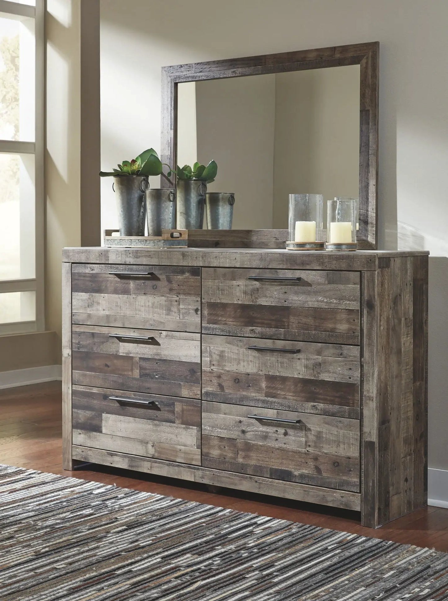 Derekson Youth Panel Bedroom Set Rustic Finish