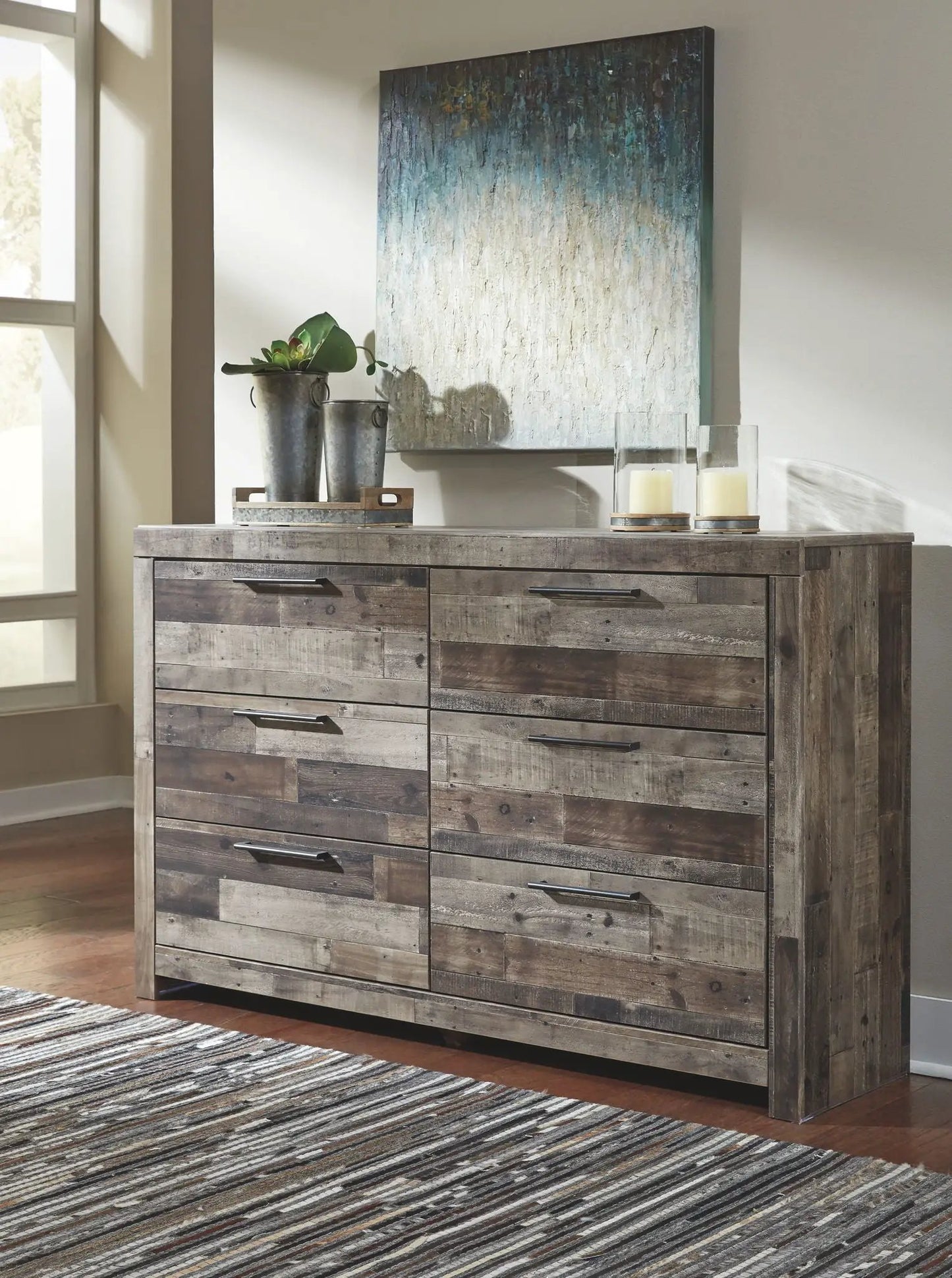 Derekson Panel Bedroom Set with Butcher Block