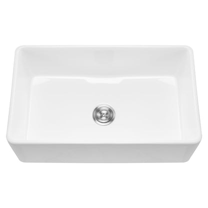 Single Bowl Undermount Kitchen Fireclay Sink
