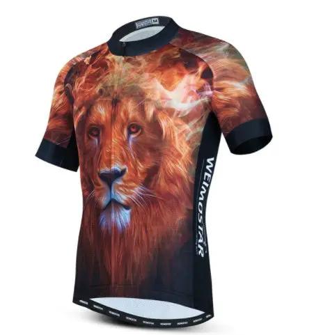 Cycling Jersey Men Lion 3D Breathable Top