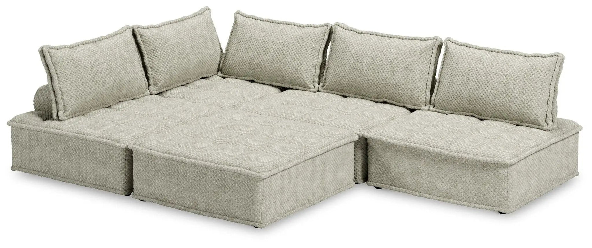 Bales - Sectional stationary sofa in beige textured fabric by Unique Piece Furniture on Tampa Home & Garden Store