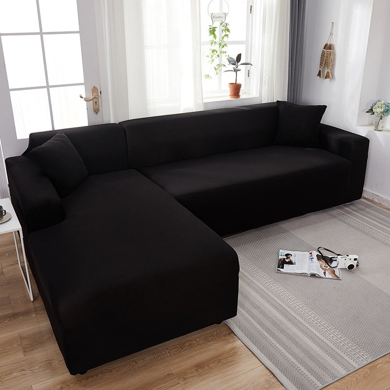 Black sofa cover with elastic fit, Nordic Imperial Concubine cloth set on Tampa Home & Garden Store