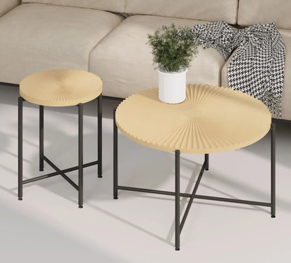 Radial Pattern Coffee and End Table Cover Set