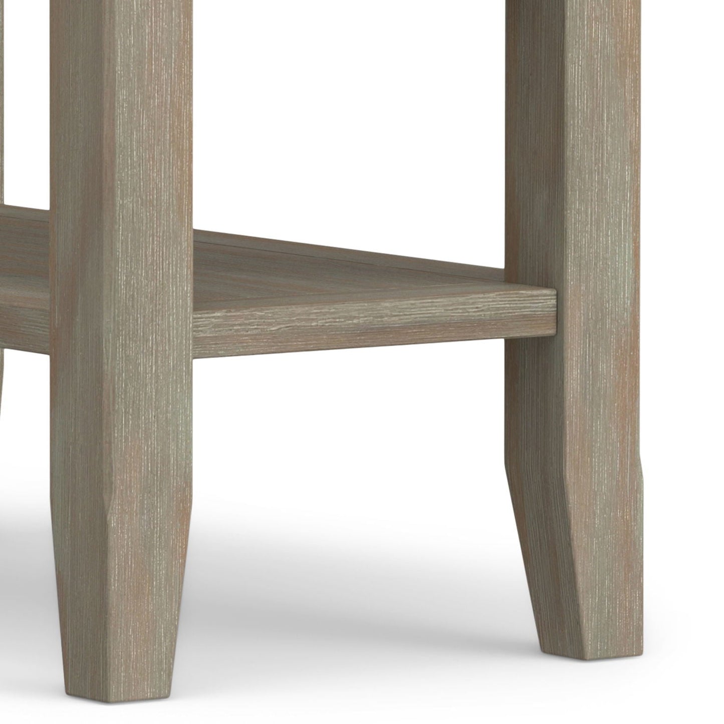 Acadian Narrow Side Table Handcrafted Solid Wood