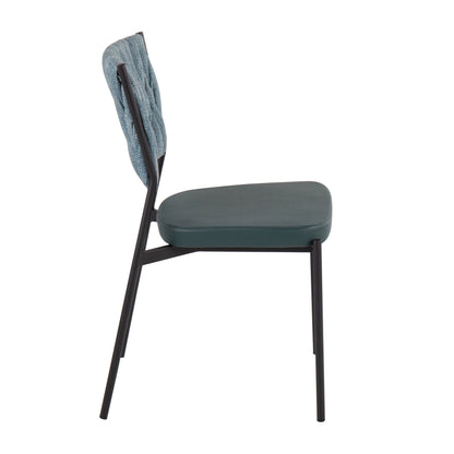 Braided Contemporary Chair Set with padded dark gray seat and blue backrest HouseOfZazla on Tampa Home & Garden Store
