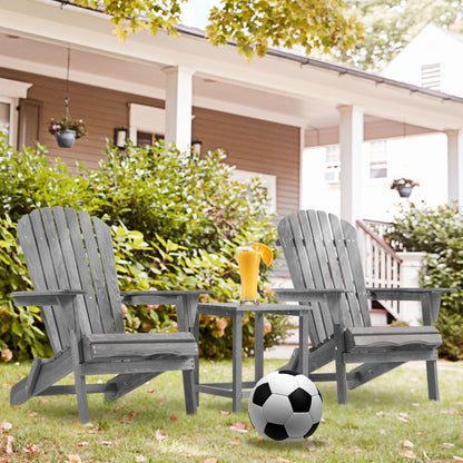 Set of Two Wooden Folding Adirondack Chairs