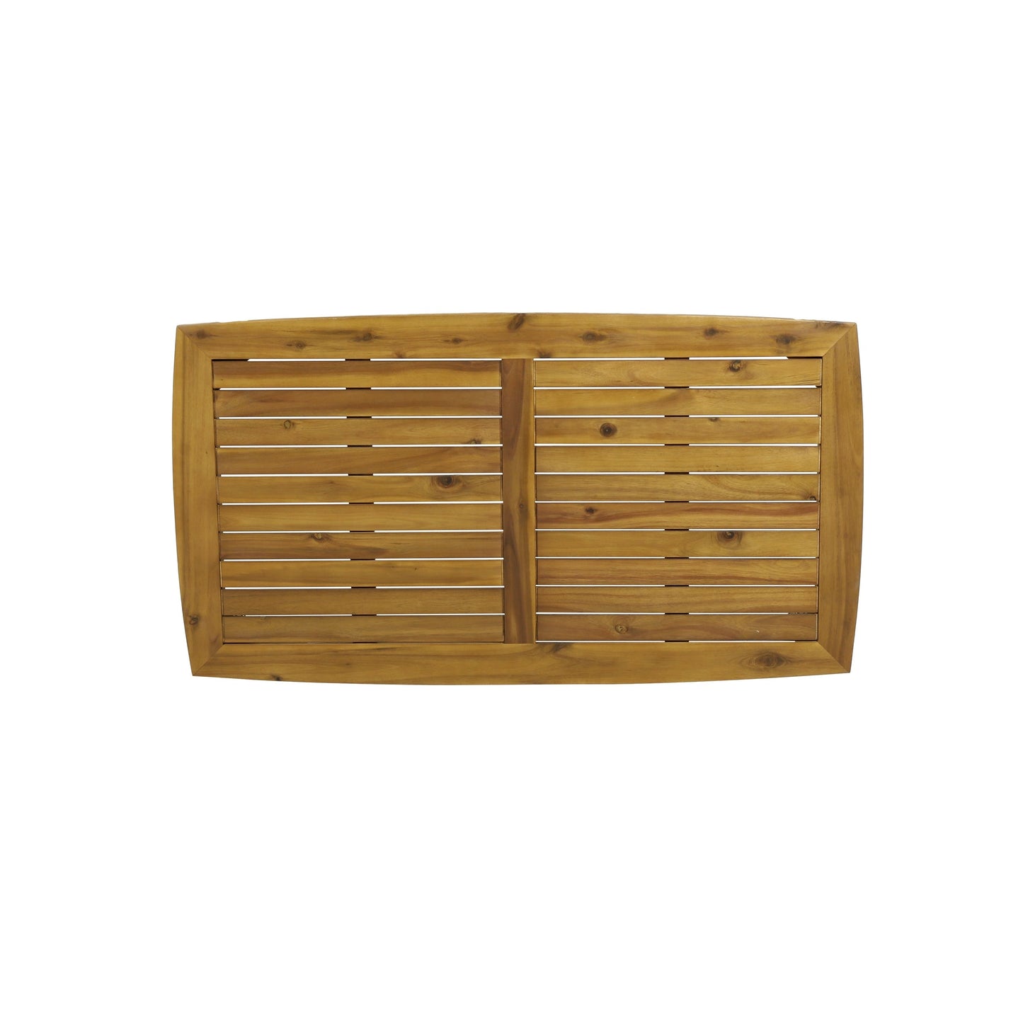 2-Person Outdoor Acacia Wood Patio Seating Group with Cushions and Coffee Table on Tampa Home & Garden Store