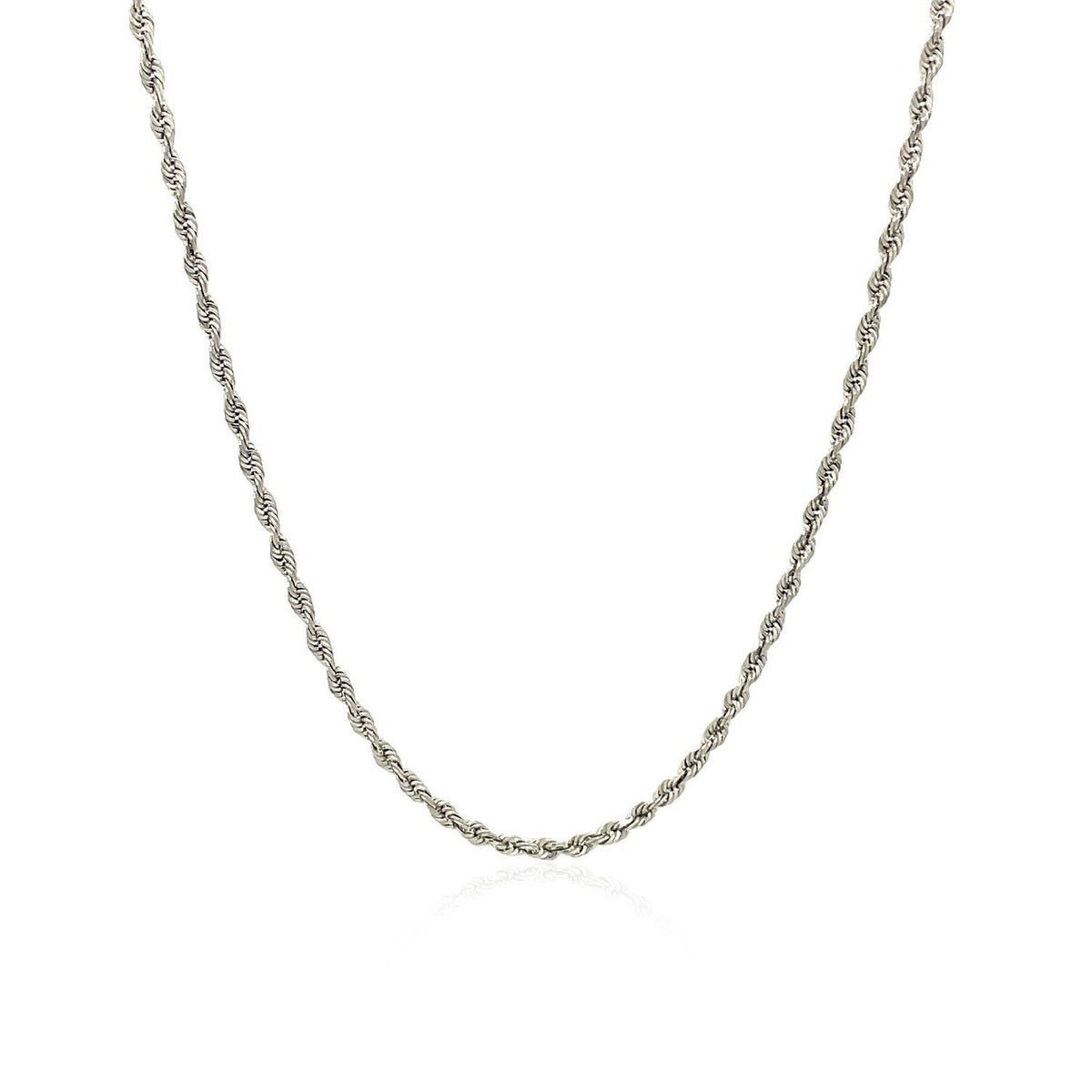 10k white gold solid diamond-cut rope chain necklace 1.5mm by Bids.com on Tampa Home & Garden Store