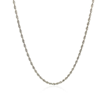 10k white gold solid diamond-cut rope chain necklace 1.5mm by Bids.com on Tampa Home & Garden Store