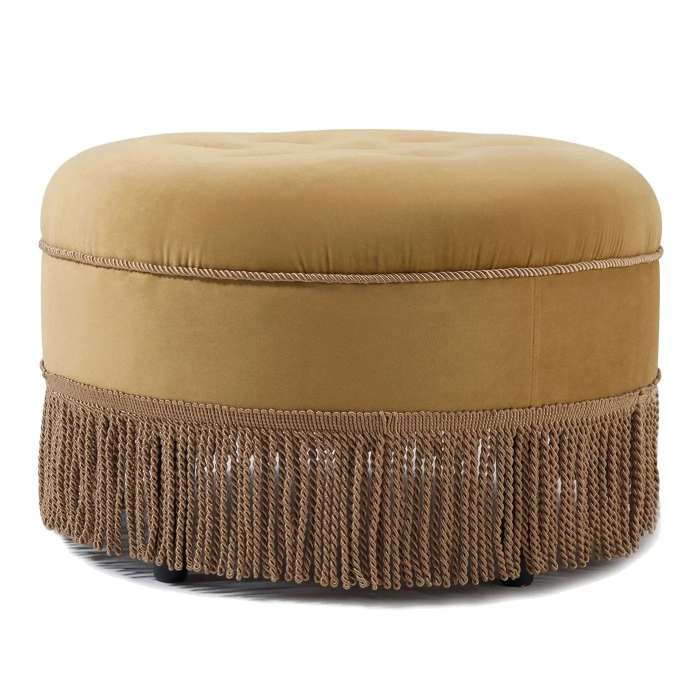 Yolanda Round Upholstered Ottoman for Living Room