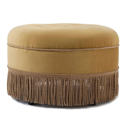 Yolanda Round Upholstered Ottoman for Living Room