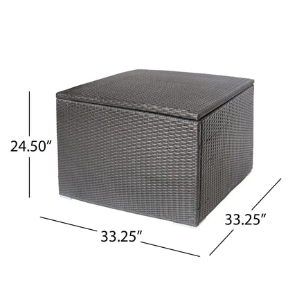 Santa Rosa Rattan Storage Table and Iron Frame