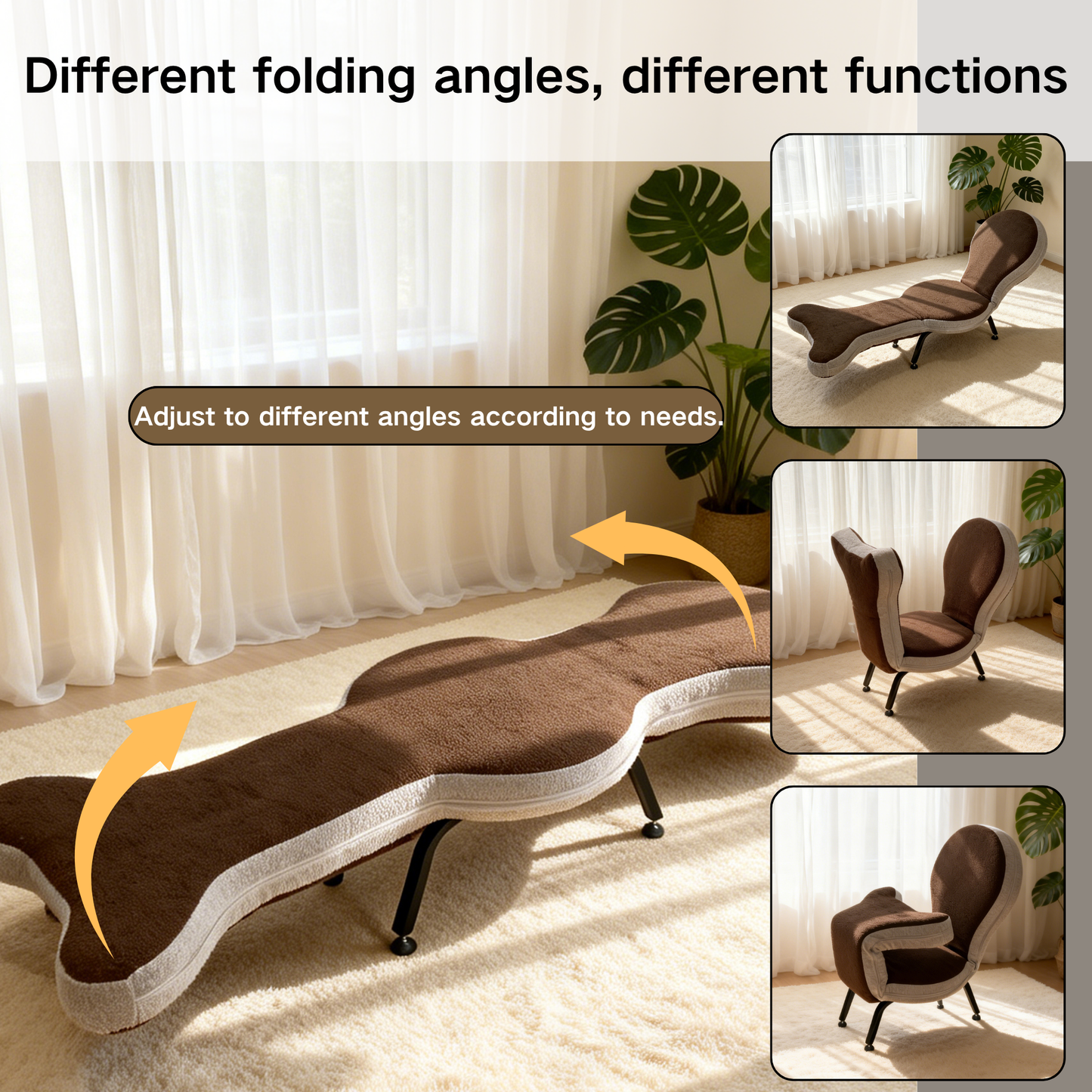 Cozy Foldable Lazy Sofa and Teddy Velvet Chair