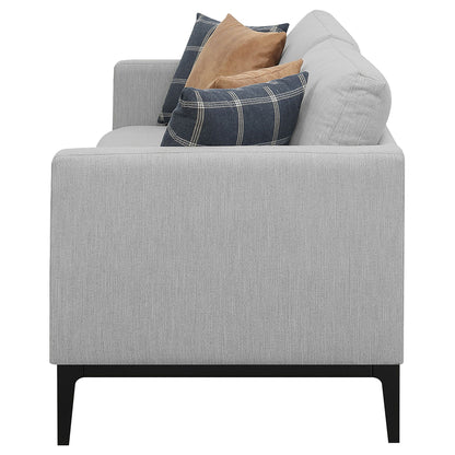 Montauk Upholstered Sofa And Light Gray Cushions