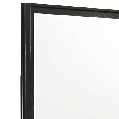 Black bedroom wall mirror with a deep frame Opel, wall-mounted on Tampa Home & Garden Store