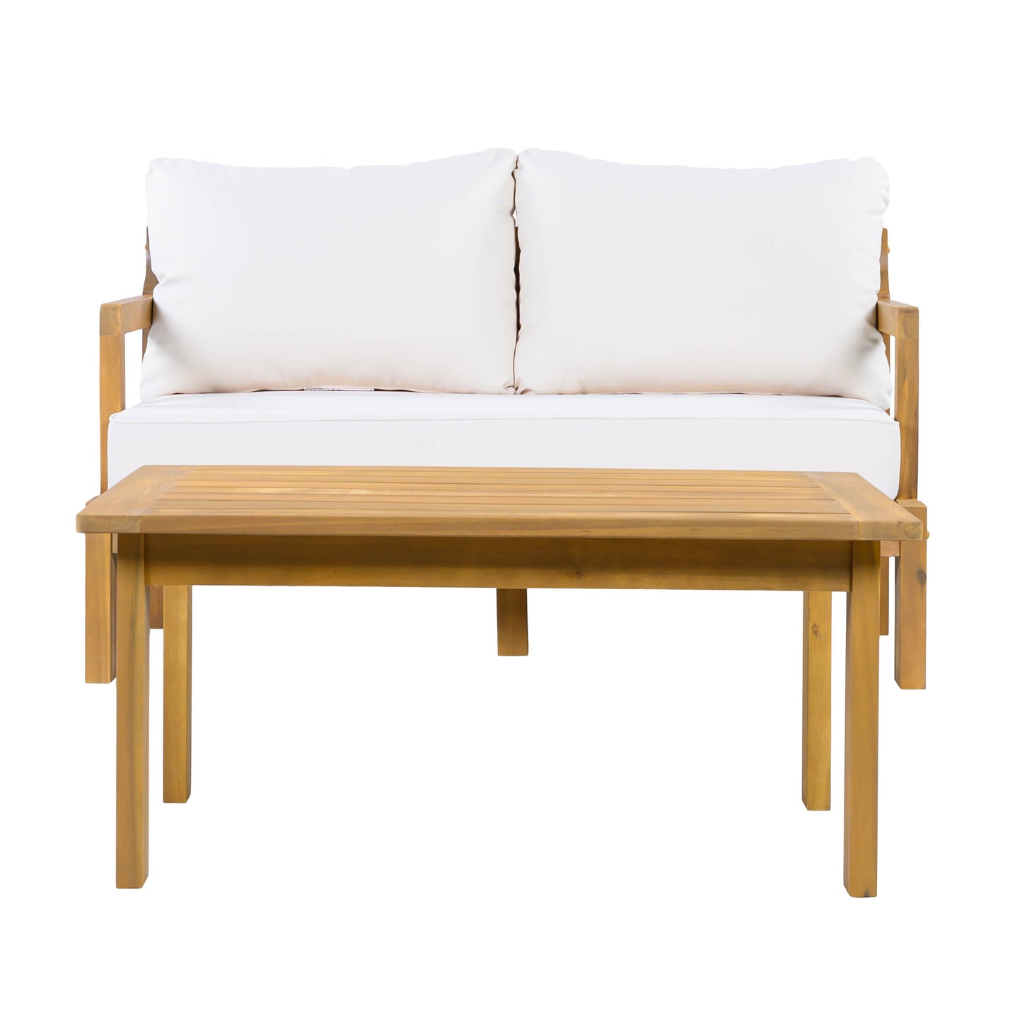 Premium Acacia Wood Two Piece Patio Chat Set