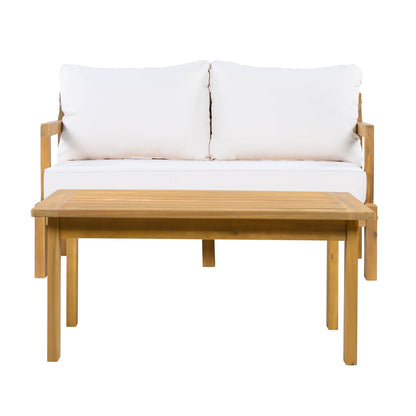 Premium Acacia Wood Two Piece Patio Chat Set