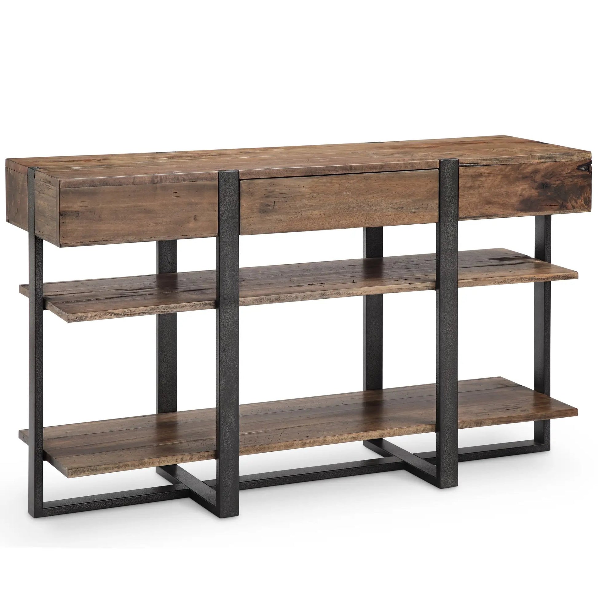 Prescott Modern Reclaimed Wood Rectangular Sofa Table in Rustic Honey by Unique Piece on Tampa Home & Garden Store