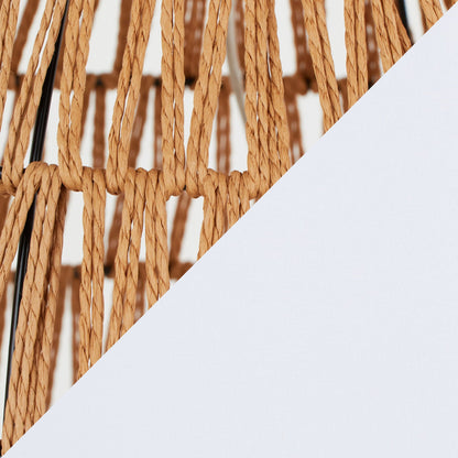 Congo contemporary rattan table lamp natural woven cords with black cord on Tampa Home & Garden Store