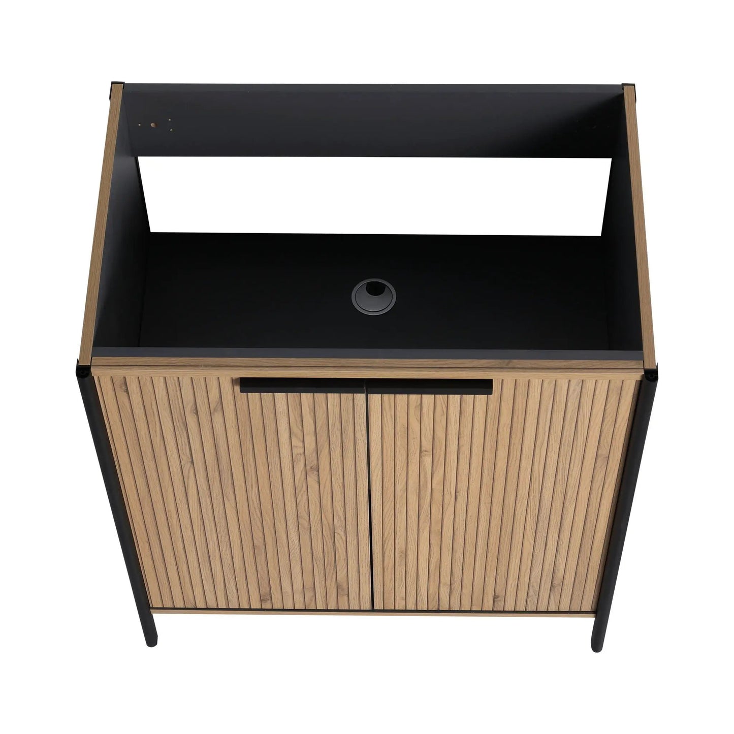 Contemporary Vanity with Adjustable Shelves