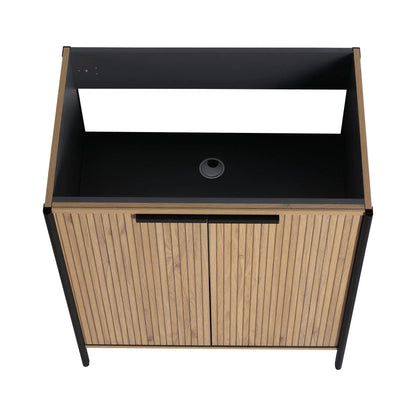Contemporary Vanity with Adjustable Shelves