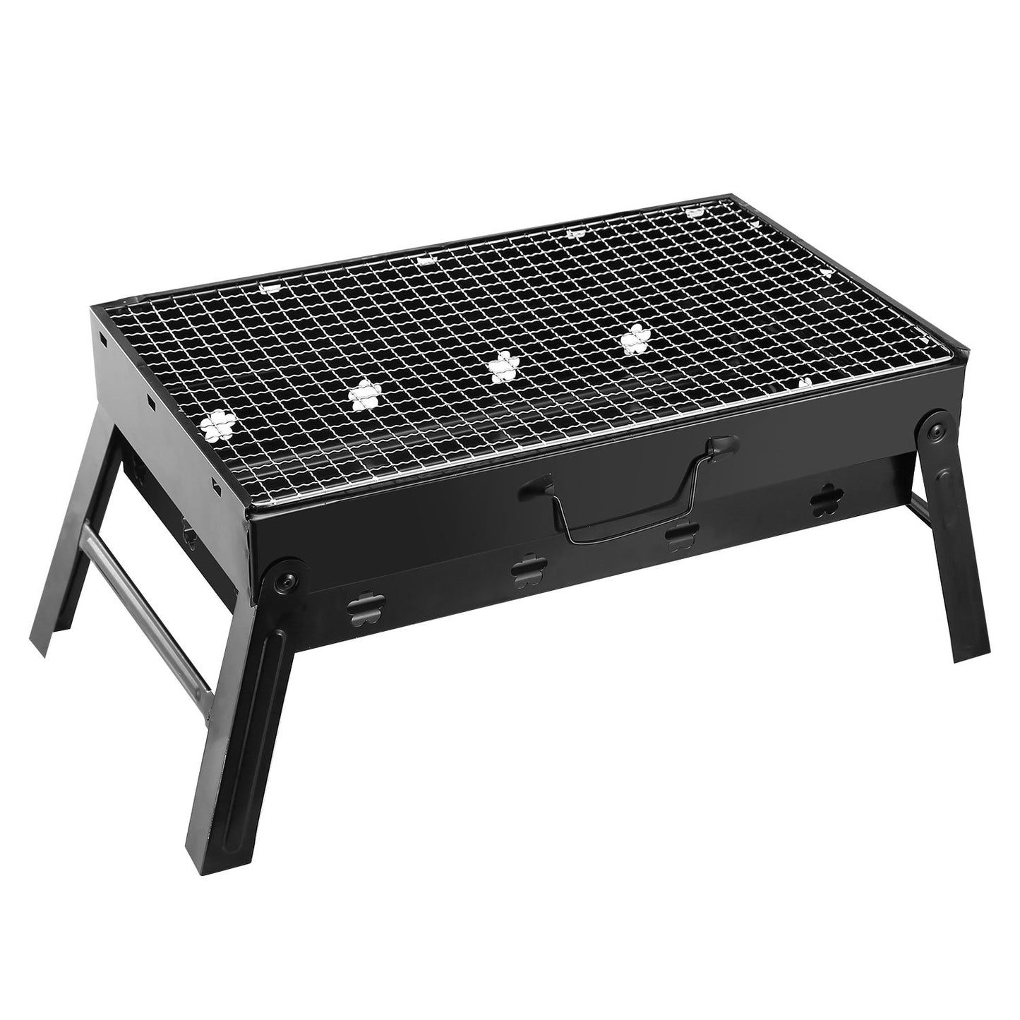 GemGear portable foldable charcoal BBQ grill black steel grate for camping and patio on Tampa Home & Garden Store
