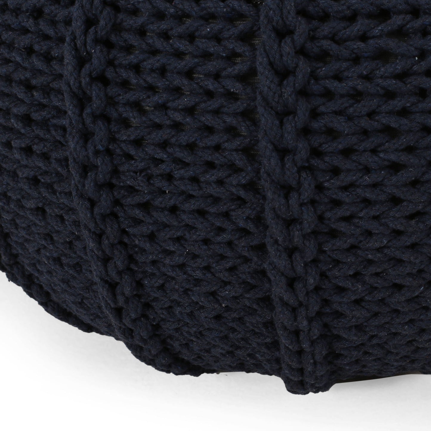 Bordeaux Knitted Pouf Ottoman and Floor Cushion